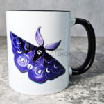 Purple Death Moth Skull Moth Gothic Ceramic Mug