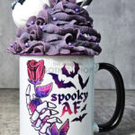 Spooky AF Skeletal Hand & Roses Gothic Ceramic Mug