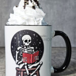 Skeleton Reading Gothic Ceramic Mug