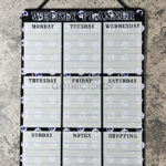 Little Skulls Weekly Planner Whiteboard Metal Sign