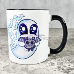 Snuggle Ghost with Baby Bat Gothic Ceramic Mug
