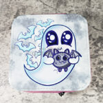 Snuggle Ghost with Baby Bat Faux Leather Travel Jewellery Box