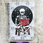 Skeleton Reading A5 Gothic Notebook Journal