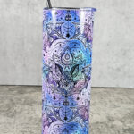 Mandala Psychobat Pastel Bats Gothic Skinny Tumbler