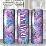 mandala psychobat pastel bats gothic 20oz straight tumbler