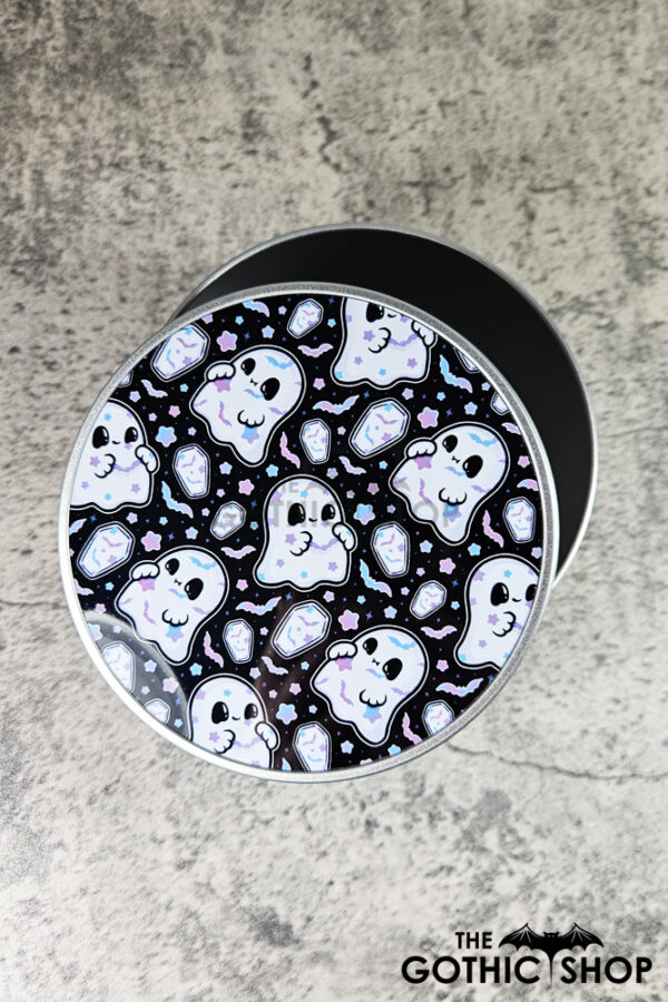 Ghosts & Coffins Neon Bats Gothic Keepsake Round Tin