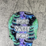 Home Sweet Home Cakes Skull Shaped Metal Sign