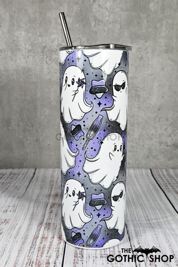 Popsicle Ghosties Grey & Purple Gothic Tumbler