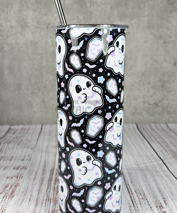 Ghosts & Coffins Pastel Bats Gothic Tumbler