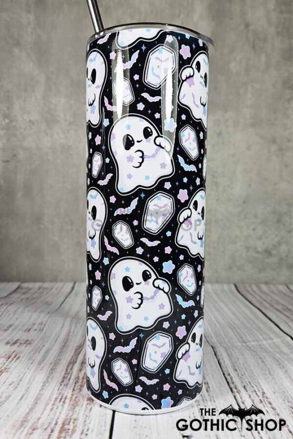 Ghosts & Coffins Pastel Bats Gothic Tumbler