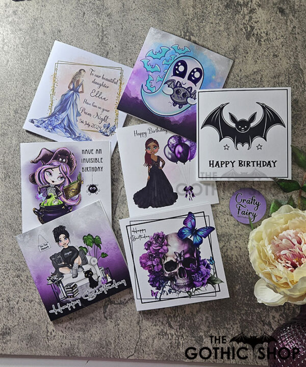 Personalised Whimsical Witch & Cauldron Birthday Halloween Greetings Card