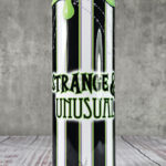 Strange & Unusual Green Slime & Stripe Gothic Print Tumbler