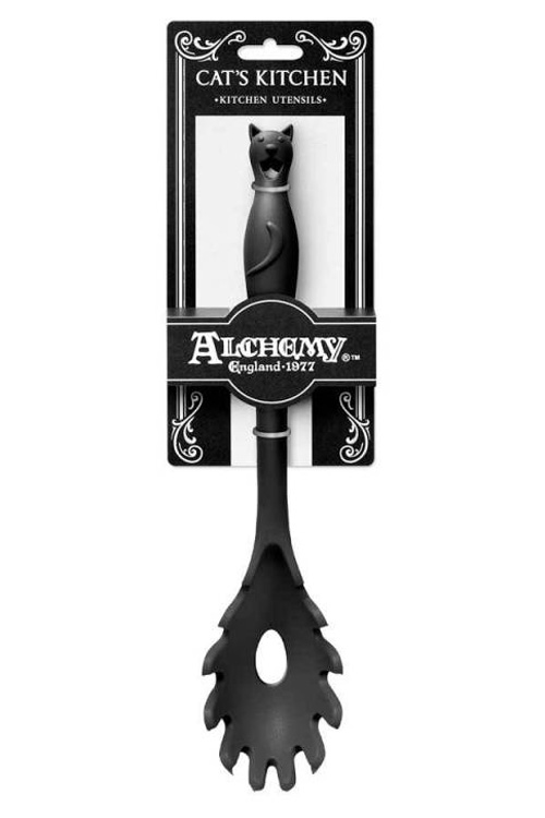 Black Cat Kitchen Spaghetti Pasta Spoon Gothic Home Utensil
