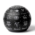 Angels & Demons Black Glass Globe Light by Alchemy Gothic