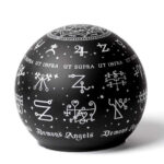 Angels & Demons Black Glass Globe Light by Alchemy Gothic