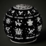 Angels & Demons Black Glass Globe Light by Alchemy Gothic