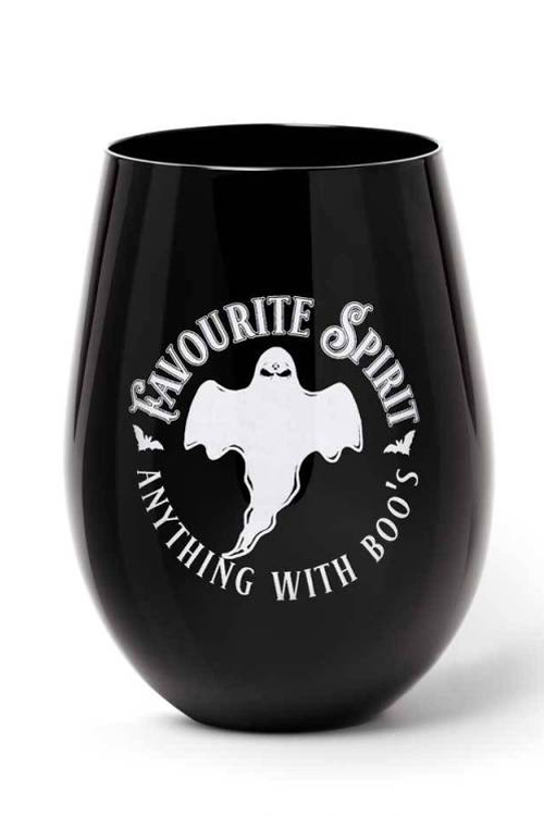 Favourite Spirit Ghost Stemless Black Glass by Alchemy Gothic