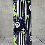 Juice Green Beetle Slime Stripe Coffins Gothic Print Tumbler