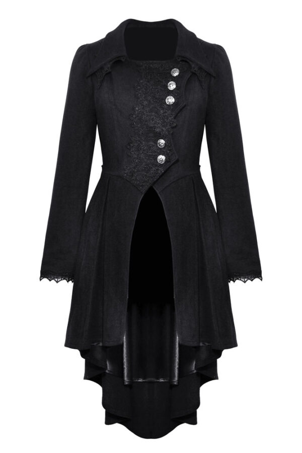 Alice Asymmetrical Black Gothic Coat by Dark in Love