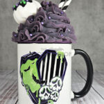 Juice Green Slime Stripe Coffins Gothic Ceramic Mug