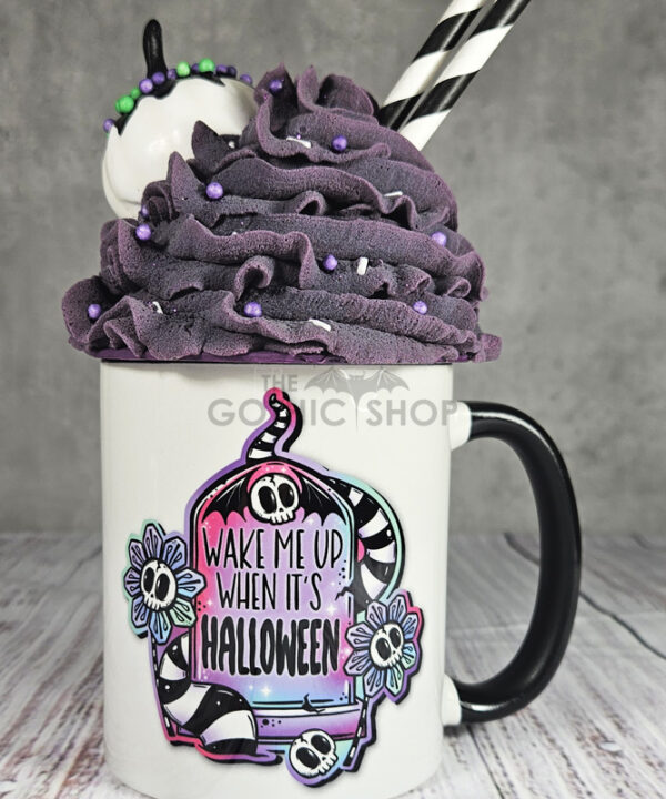 Wake Me Up When It's Halloween Gothic Ceramic Mug