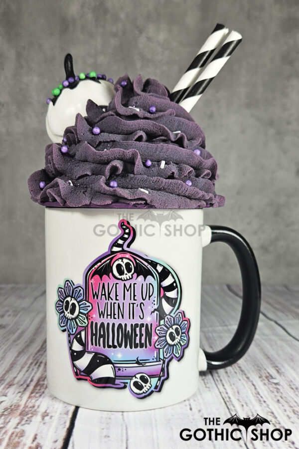 Wake Me Up When It's Halloween Gothic Ceramic Mug