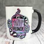 Wake Me Up When It's Halloween Gothic Ceramic Mug