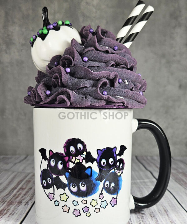 Sooty Bats & Stars Gothic Halloween Ceramic Mug