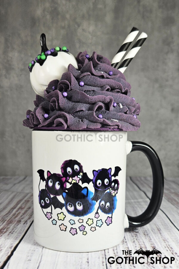 Sooty Bats & Stars Gothic Halloween Ceramic Mug