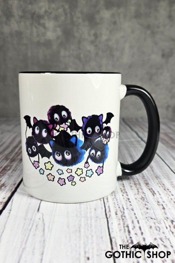Sooty Bats & Stars Gothic Halloween Ceramic Mug