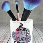 Wake Me Up When It's Halloween Pen or Makeup Brush Pot