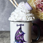Hang In There Purple Bat Gothic Ceramic Mug