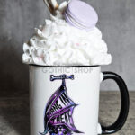 Hang In There Purple Bat Gothic Ceramic Mug