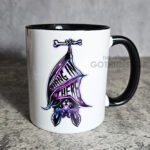 Hang In There Purple Bat Gothic Ceramic Mug