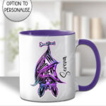 hannah hang in there purple bat gothic ceramic mug