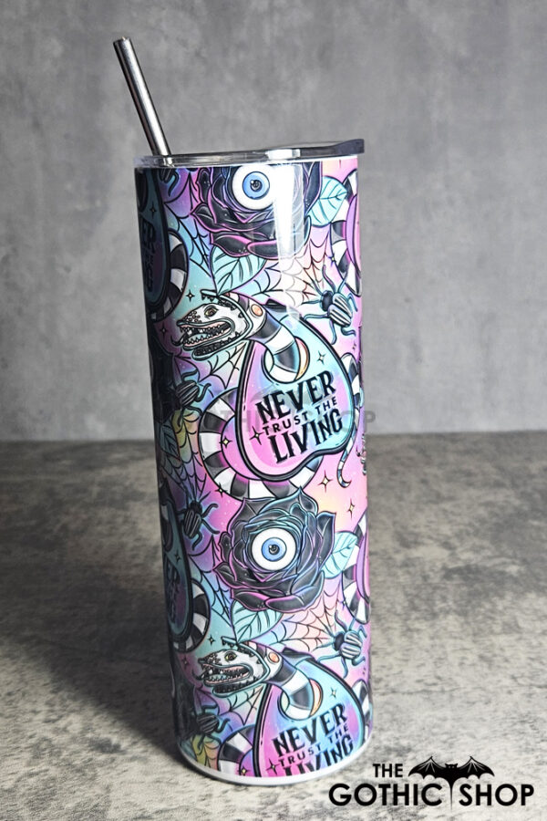 Never Trust The Living Sandworms & Planchettes Gothic Halloween Tumbler