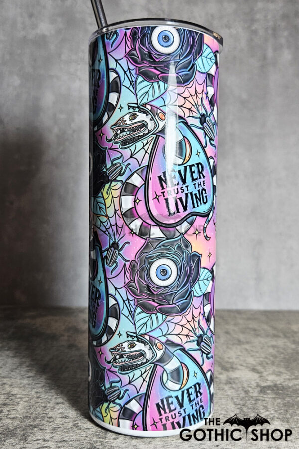 Never Trust The Living Sandworms & Planchettes Gothic Halloween Tumbler