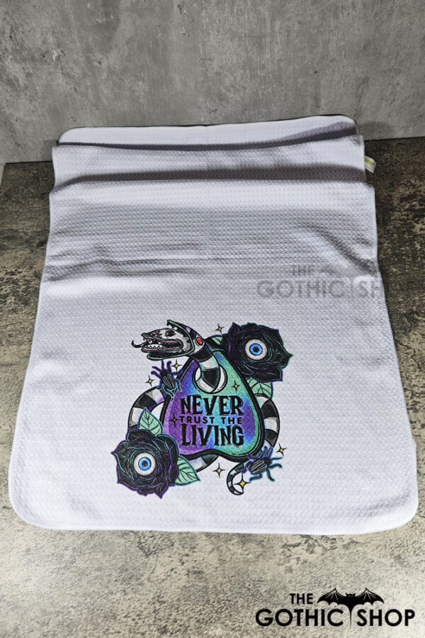 Never Trust The Living Sandworm & Planchette Gothic Waffle Tea Towel
