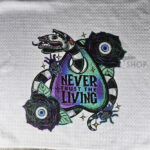 Never Trust The Living Sandworm & Planchette Gothic Waffle Tea Towel