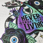 Never Trust The Living Sandworm & Planchette Gothic Waffle Tea Towel