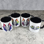 Gay price, lesbian, ally and bisexual flag bats mugs