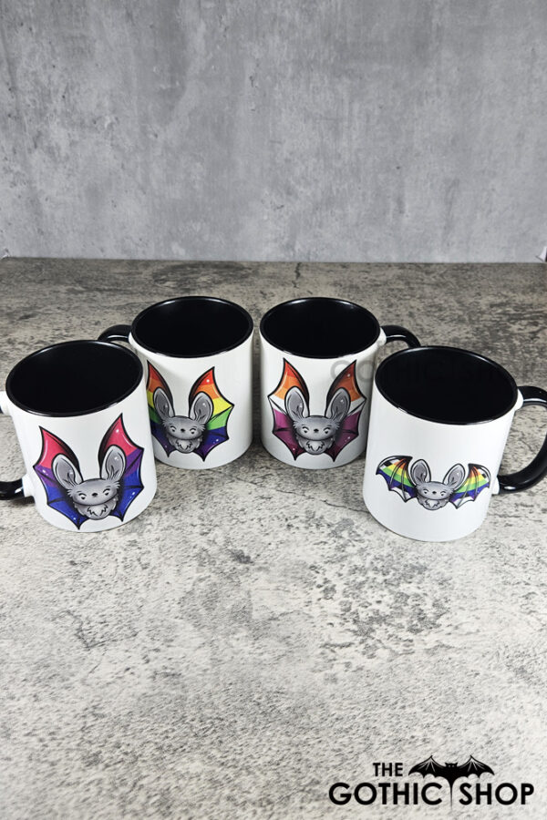 Gay price, lesbian, ally and bisexual flag bats mugs