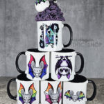Gay price, lesbian, ally and bisexual flag bats mugs