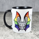 Gay Pride Rainbow Flag Bat LGBTQ+ Ceramic Mug
