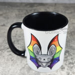 Gay Pride Rainbow Flag Bat LGBTQ+ Ceramic Mug