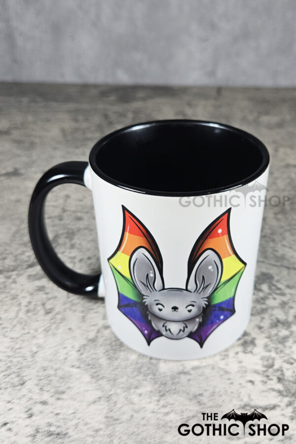 Gay Pride Rainbow Flag Bat LGBTQ+ Ceramic Mug
