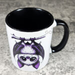 Betty Hanging Purple Bat Gothic Ceramic Mug