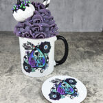 Never Trust The Living Sandworm & Planchette Gothic Ceramic Mug and coaster