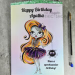 Personalised Cute Sugarskull Skeleton Girl Sweet Crisp Party Favour Gift Bag