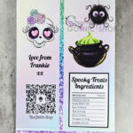 Personalised Cute Sugarskull Skeleton Girl Sweet Crisp Party Favour Gift Bag